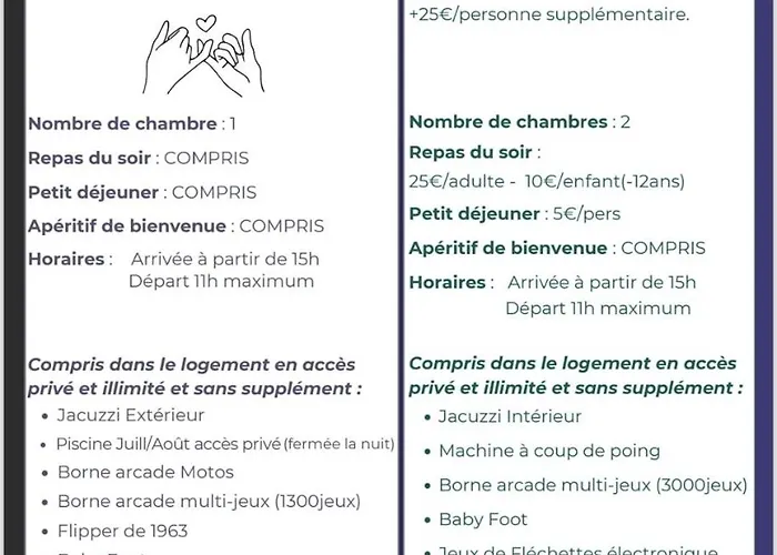 Frühstückspension Jacuzzi, Arcade Et Repas Soir Compris *